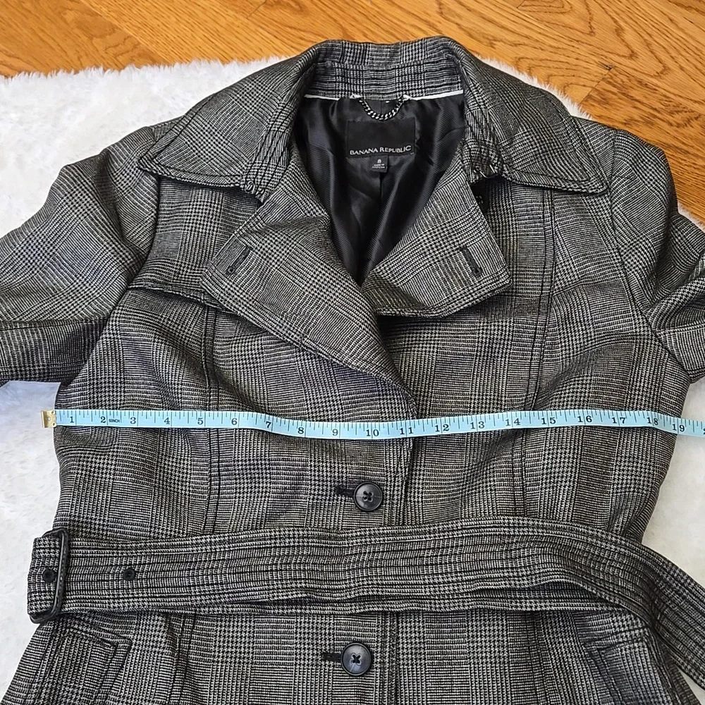 Banana Replubic Plaid Coat, Womens Size 8 - Picture 4 of 14
